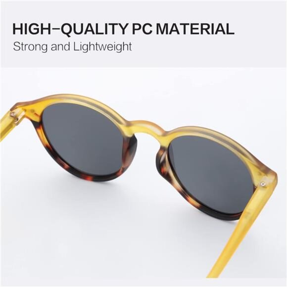 Polarized Round Sunglasses, Stylish Sunglasses for Men and Women Retro Classic main image 6